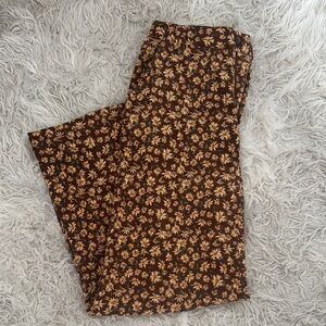Floral Boot Cut Pants